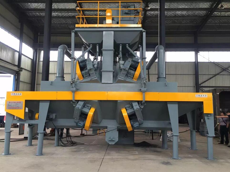 江蘇拋丸機(jī)除銹設(shè)備 1 為上海某上市發(fā)電公司訂做的鋼板預(yù)處理線和噴砂房的落地安裝使用 1